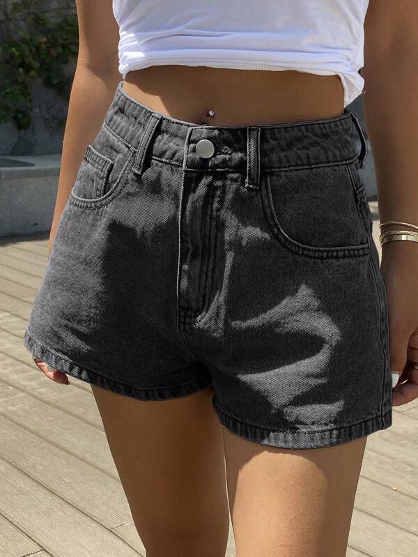 Livesso Short en jean évasé pour femmes, style de rue décontracté et sexy, été