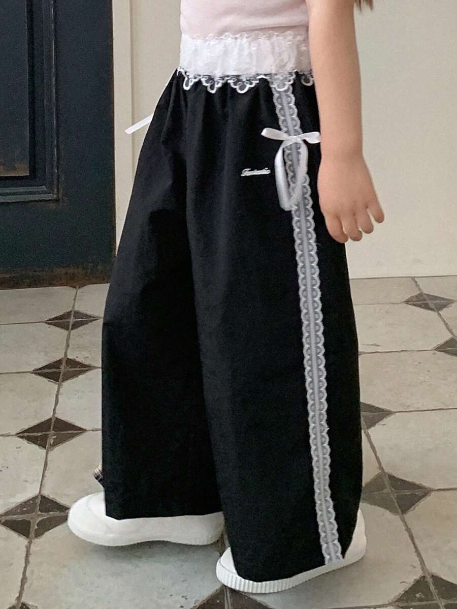 DAZY 年轻女孩二合一休闲中长宽松裤