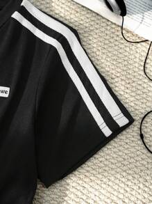 SHEIN Explorewe Tween Girl Casual Colorblock Striped Drawstring Waist Sundress, Summer Active Dress