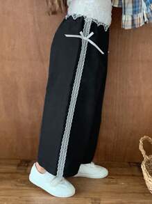 DAZY 年轻女孩二合一休闲中长宽松裤