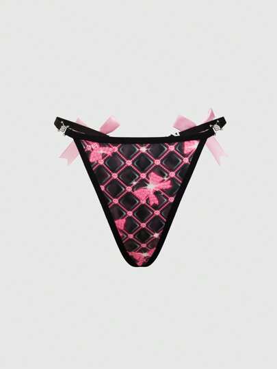 J-Fashion Culottes tanga sexy pour femmes avec décoration de cristaux papillon, style Y2K