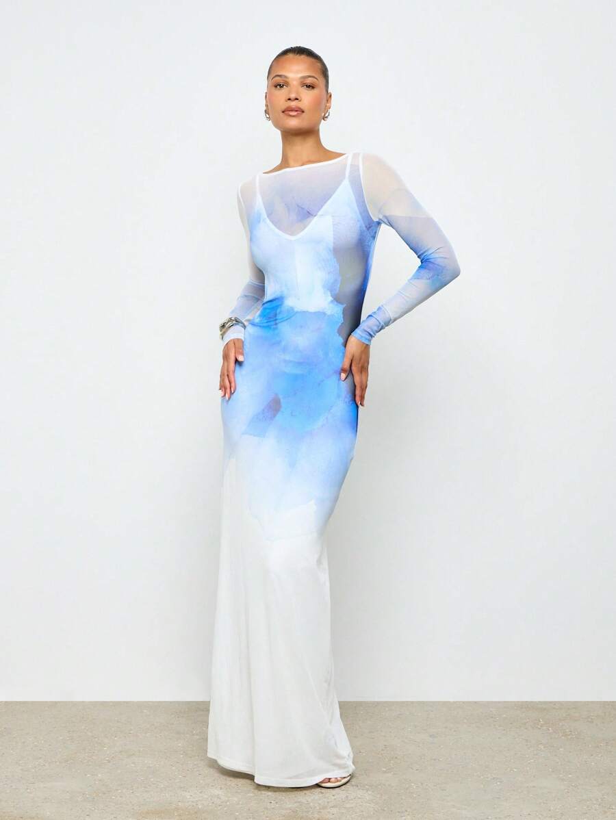 women's light blue off the shoulder dress for winter ball Walley