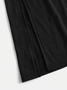 SHEIN Girlism Tween Girls Casual Street Style Knitted Crew Neck Short Sleeve Loose Fit Dress