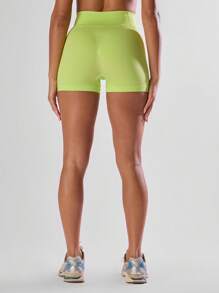 Musera Sport 高腰迷你短裤，舒适透气，适合运动、健身房、跑步、网球、板式网球、匹克球、瑜伽、普拉提等日常休闲穿着。 - 芥末黃 - 查看 5