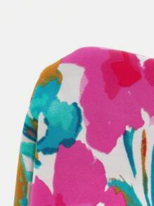 Vivid Eden 2 pezzi Set di moda da donna con canotta corta tinta unita e minigonna con stampa floreale per vacanza