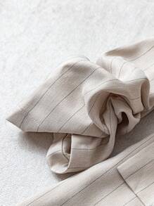 SHEIN LUNE Áo khoác Blazer kẻ sọc thường ngày cỡ lớn cho nữ - Nhiều màu - Xem 4