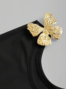 Sweetra Women's Tie Shoulder Fashionable Fitted Blouse