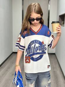 Wildeya Street Style Loose Fit Tween GirlsT-Shirt