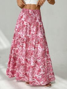 SHEIN PETITE 女士碎花裙，夏季时尚 - 粉色 - 查看 7