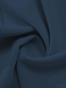 GlowEve Conjunto elegante de blusa con mangas con volantes y decoración de metal, y pantalones para mujer para verano - azul real - Ver 3