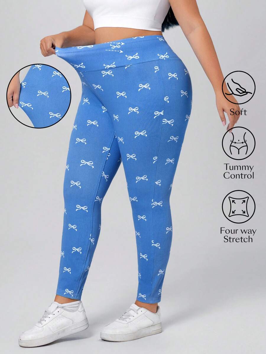 Flexra Plus Size Women High Waisted Skinny Stretchy Knit Casual Versatile Denim Jeans - Light Wash - View 1