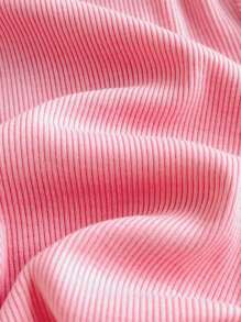 SHEIN 2pcs/Set Newborn Baby Girl Cute Summer Casual Versatile Knit Bow Short Sleeve Top - Multicolor - View 5