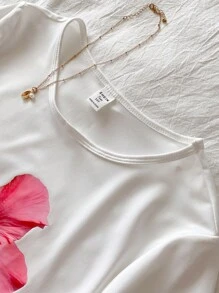 2 pièces/Set Pantalons longs décontractés à imprimé floral rayé pour adolescentes, tenue d'été