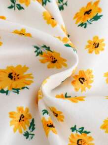 SHEIN Bộ 2 bộ áo liền quần dài tay in họa tiết trái tim dễ thương cho bé gái sơ sinh - Nhiều màu - Xem 3