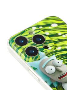 Rick and Morty X SHEIN Fun And Funny Printed Mobile Phone Case - Printed Protective Case Design, Compatible With IPhone, - Green - View 6