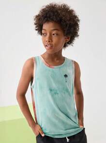 Leap Crew Leap Crew Camiseta De Tirantes Con Estampado De Palmeras De Teñido Anudado Para Jóvenes - Multicolor - Ver 4