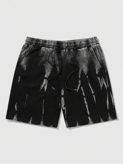 Street Life Men's Vintage Fried Texture Casual Shorts, Suitable For Spring & Summer