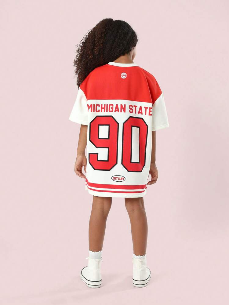 Oversize Long Varsity Jersey T-Shirt