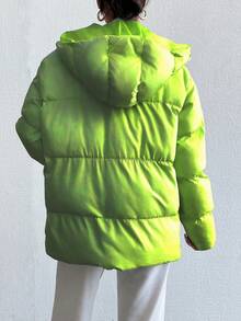 EURMUSE Women's Hooded Padded Coat - Yellow - View 2