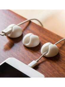 5 piezas/10 piezas Clip de gestión de cables conveniente para escritorio, cama y pared - Multicolor - Ver 7