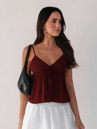 Almamuse Halloween Summer Casual Versatile Solid Color Camisole
