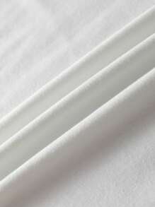 SHEIN EZwear 休闲简约蝴蝶结印花圆领短袖宽松女士T恤