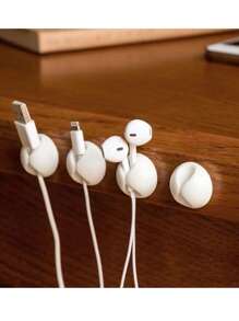 5 piezas/10 piezas Clip de gestión de cables conveniente para escritorio, cama y pared - Multicolor - Ver 6