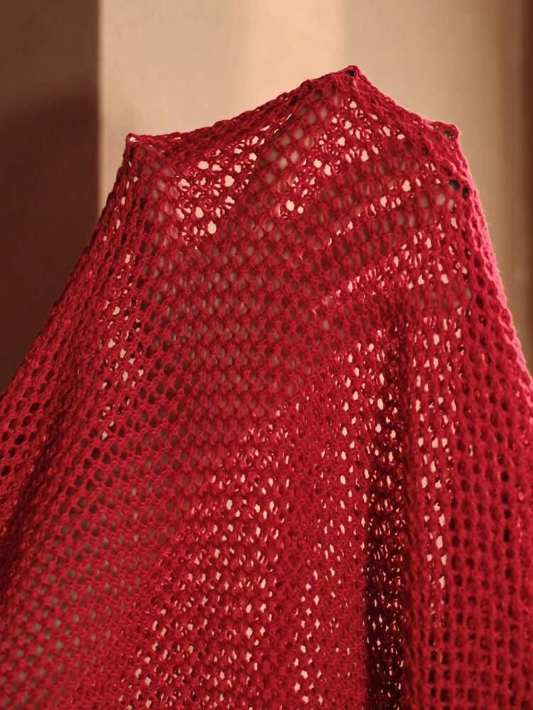 Top à encolure dégagée en métal transparent et cache-pantalon