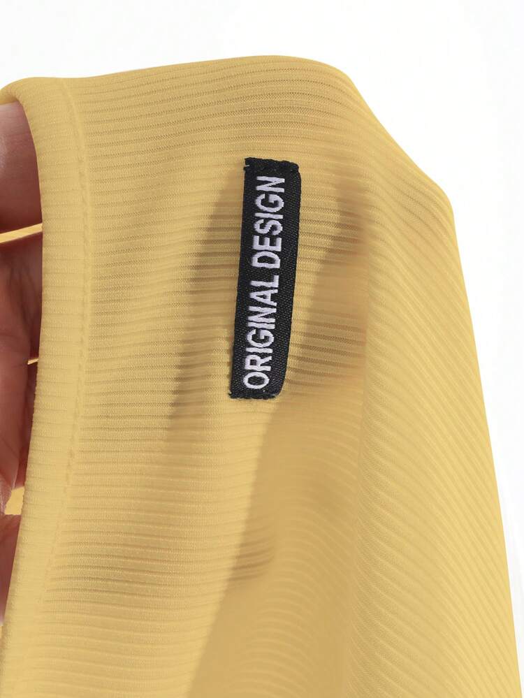 Women Cream Yellow Wrap Camisole