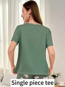 1件可爱考拉印花睡衣上衣 - 彩色 - 查看 2