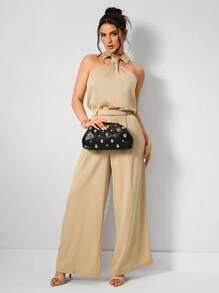 SHEIN SXY 女士手拿包，时尚优雅，简约个性，百搭经典，金色，不对称铆钉，适合通勤、办公、约会、日常、购物、下午茶