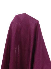 Women's Casual Slogan & Heart Print Drop Shoulder Nightdress - Red Violet - View 7