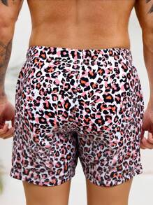 Palasendo Men's Casual Loose Drawstring Pocket Beach Shorts, Summer - Multicolor - View 2