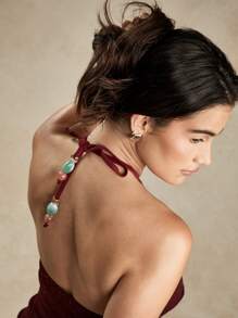 AiiRZ Halter Neck Shimmer One Piece Swimsuit