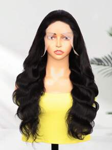 13x4身體波浪頂綁式人髮假髮,16-20英寸透明鬆綁式頭际,180%密度,適用於自然色 - S1B - 查看 9