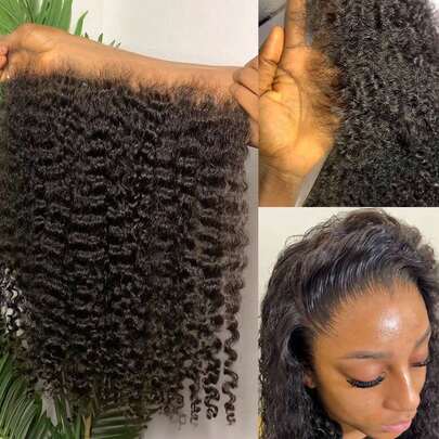 TrueHD Skinlike Real 13x4 13x6 HD Lace Frontal Chỉ xoăn sâu 0,10mm Ren HD siêu mỏng được nhổ sẵn Đường chân tóc sống động sạch sẽ Tóc người xoăn Jerry của Brazil