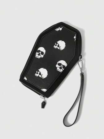 Grunge Punk Punk Style Multi-Purpose Credit Card Holder, Gothic Cross Coin Purse, Fashionable Travel Party Y2K Zipper Bag, Unisex