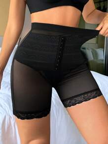 DAZY Entrenador de cintura con cierre frontal y ajuste semitransparente para mujeres - Negro - Ver 6