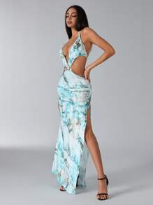 Jeanoix Robe d'été décolletée dos nu avec décoration coquillage sexy