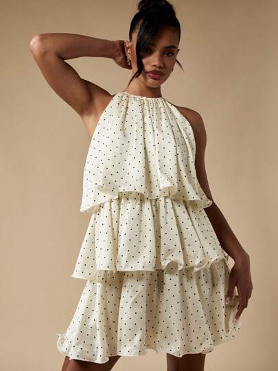knee length dresses for ladies The Mini-Me Dotted Dress X-Large