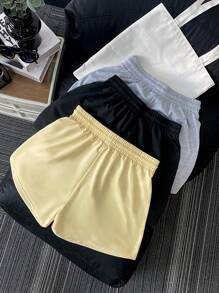 3-Piece Set Women Short Shorts For Casual & Outdoor Wear, Suitable For Spring & Summer - Multicolor - View 3