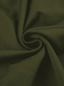 INAWLY Women's Solid Color Minimalist Bodysuit For Everyday Wear - Army Green - View 5