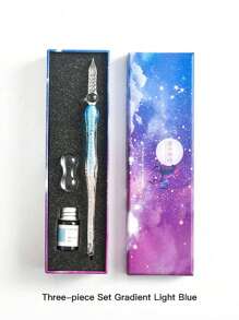 Starry Sky Pen, Glass Pen Gift Box Set, Dip Pen, Business Gift Pen, Dip Pen For Students To Practice Calligraphy And Painting, School Reward Prize, Classmate Birthday Gift