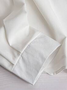 GlowEve Elegant Commuting Casual Fashionable Chic White Blouse For Women, Stand Collar Versatile Top With Unique Design