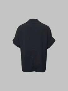 INAWLY Blusa de manga murciélago de unicolor versátil y casual para tallas grandes - Multicolor - Ver 2