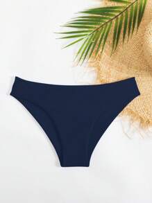 Swim Basics Women's Solid Color Bikini Sexy Swimwear For Summer Beach Vacation - Navy Blue - View 3