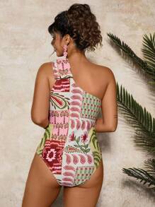 Travachic Plus Size Tropical Print One-Piece Swimsuit, Vacation Beach Style Beach Outfits For Woman Swim Suit Plus Size Plus Size Bikini Tummy Control Swimsuit Push Up Bathing Suit One Piece Swimsuit Red White And Blue Summer Outfits For Women Vacation 4th Of July Country Concert Outfit Boho Vacation Outfits Teacher Outfits For Women Country Outfits Women Beach Clothes Club European Summer