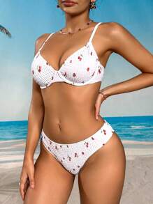 Swim Mod 女士海滩度假樱花比基尼套装 - 彩色 - 查看 5