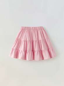 Maija Kids Maija Kids 宽松休闲花卉图案下摆A字裙，适合年轻女孩 - 藕粉色 - 查看 2