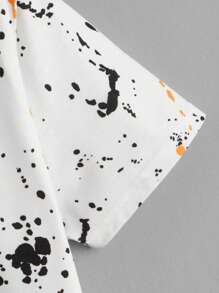 SHEIN Tween Boy Splattered Paint Tee - Multicolor - View 8
